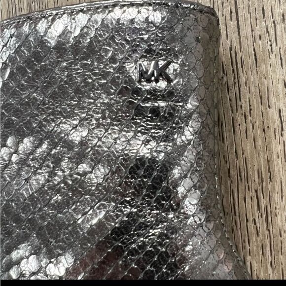 Michael Kors Blaine Metallic Embossed LeatherAnkle Boot - Picture 6 of 9